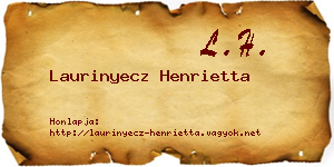Laurinyecz Henrietta névjegykártya